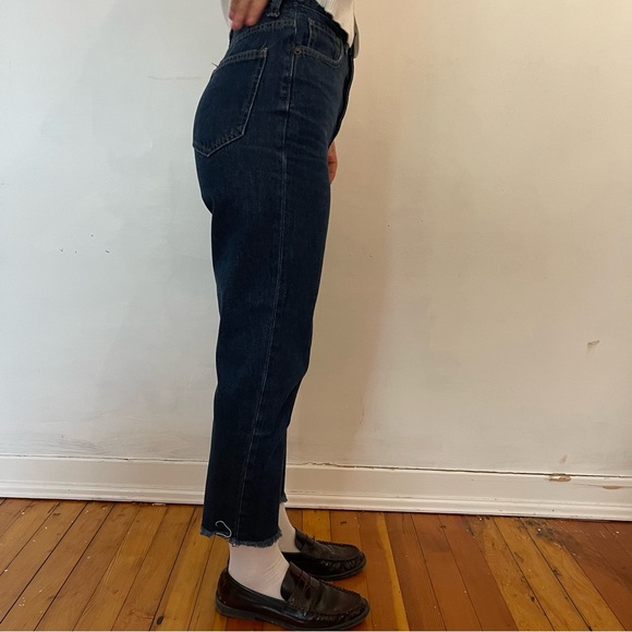 Dark Blue High-Rise Women’s Jeans - Picture 2 of 7